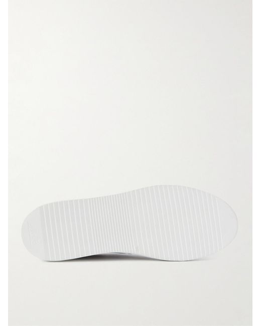 Mr P. White Regenerated Suede By Evolo Slip-On Sneakers for men