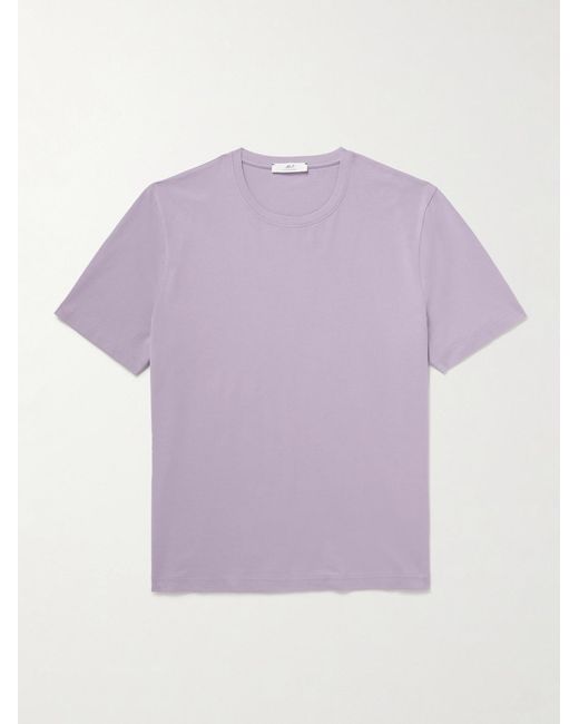 Mr P. Purple Relaxed-Fit Organic And Recycled Cotton-Jersey T-Shirt for men