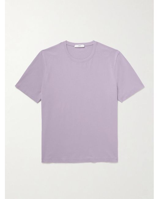 Mr P. Purple Relaxed-Fit Organic And Recycled Cotton-Jersey T-Shirt for men