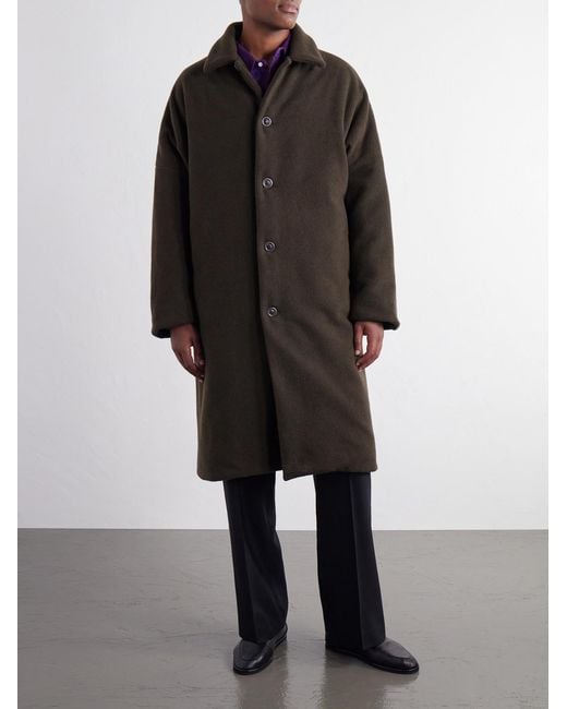 Casey Casey Brown Big Blobby Brushed Cashmere Coat for men