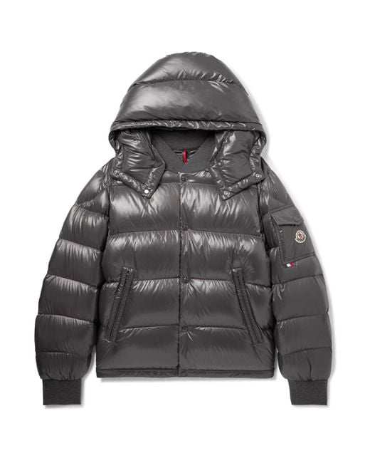 Moncler Men's Gray Maljasset Slim-fit Quilted Lacquered-nylon