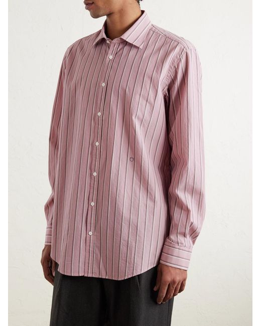 Massimo Alba Pink Genova Striped Cotton-poplin Shirt for men