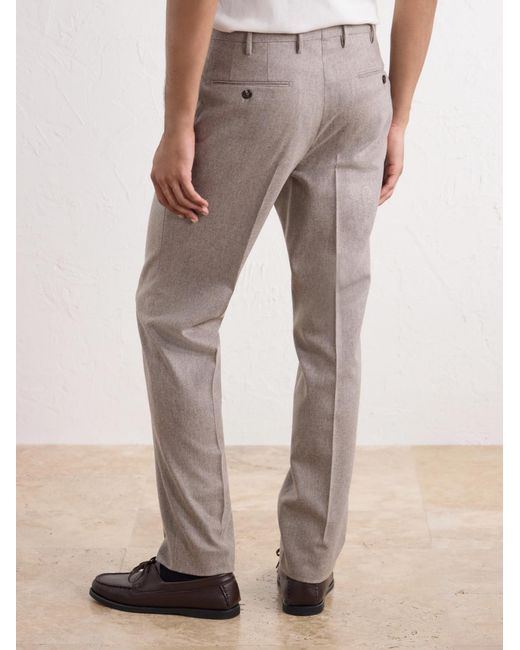 Slowear Natural Straight-leg Wool-blend Flannel Trousers for men