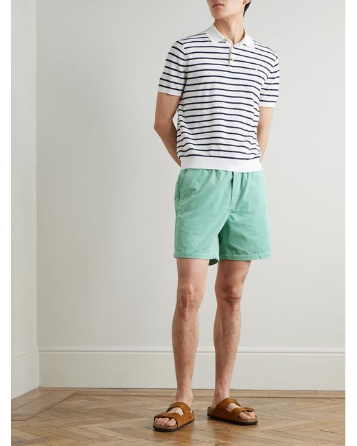 Polo Ralph Lauren Green Straight-Leg Cotton Drawstring Shorts for men