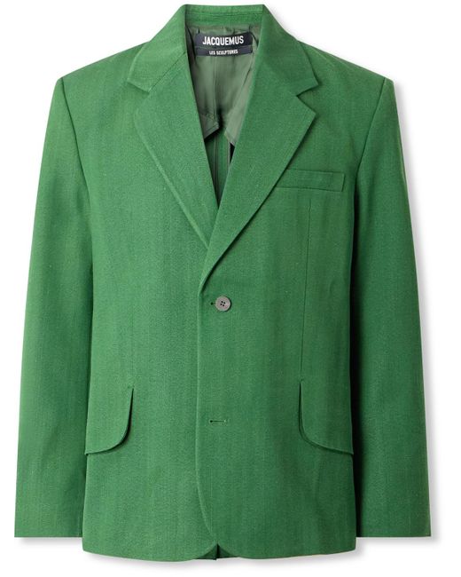 Jacquemus Green Titolo Oversized Crepe Blazer for men