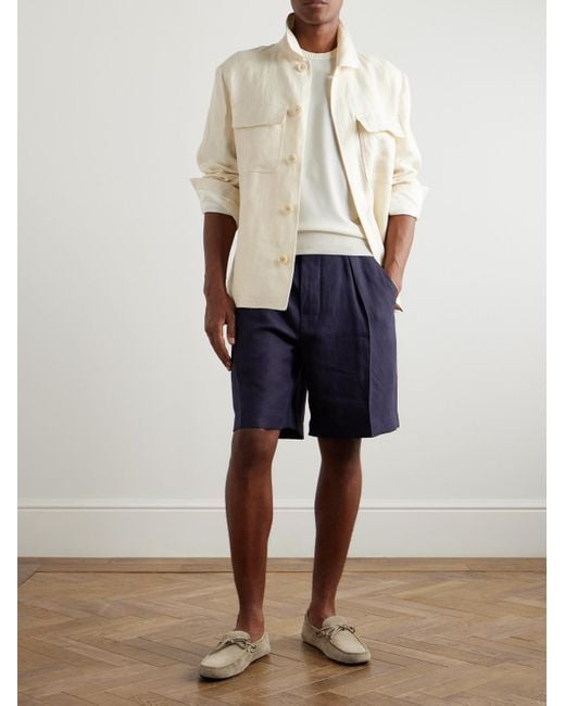 Loro Piana White Slim-Fit Cotton And Silk-Blend Piqué T-Shirt for men