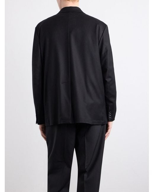 Barena Black Twill Wool-Blend Blazer for men