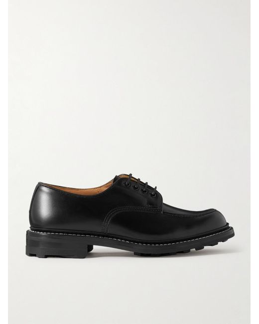 Tricker's Heath Leather Derby Shoes in Black for Men | Lyst UK
