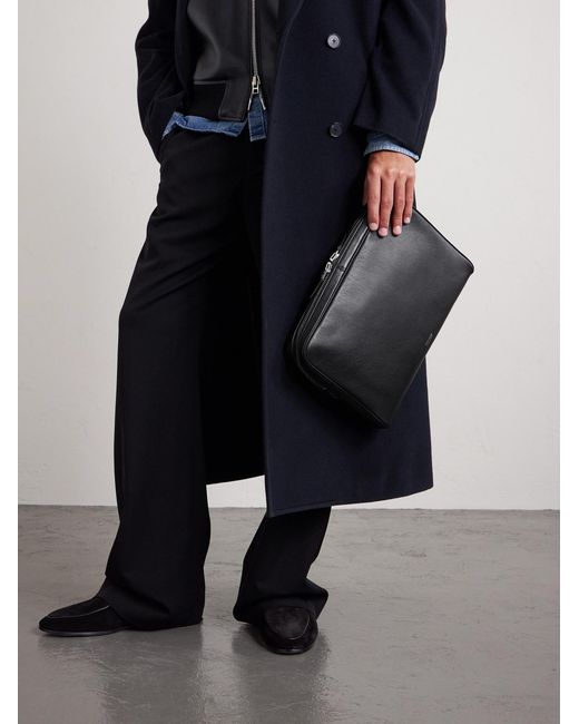 Tom Ford Black Full-grain Leather Pouch for men
