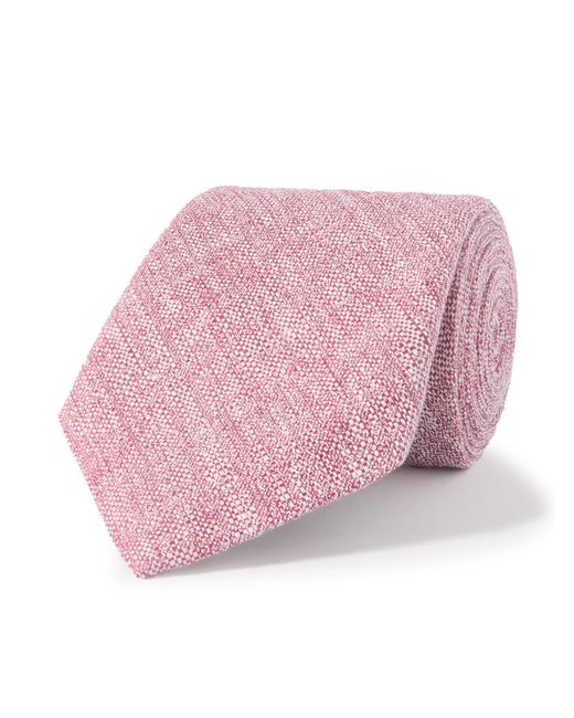 Mr P. Pink 7cm Linen Tie for men