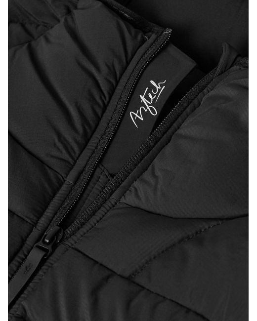 Aztech Mountain Black Slim-Fit Stretch-Jersey Trimmed Quilted Shell Down Jacket for men