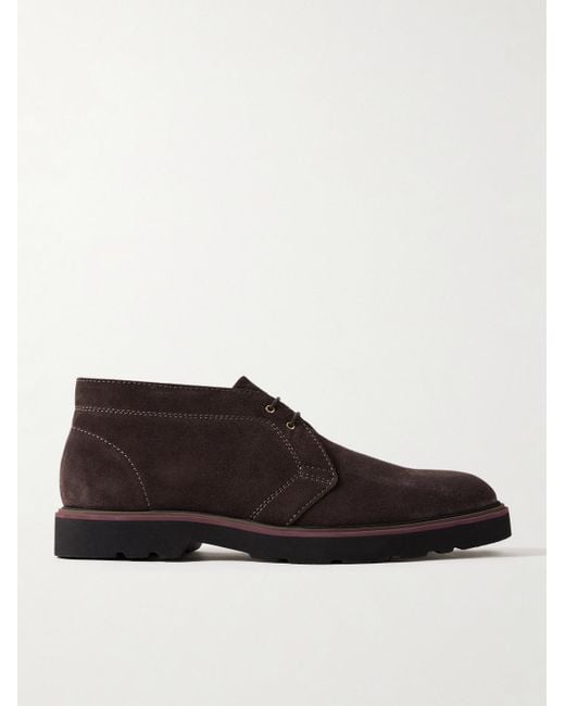 Paul Smith Brown Karr Suede Chukka Boots for men