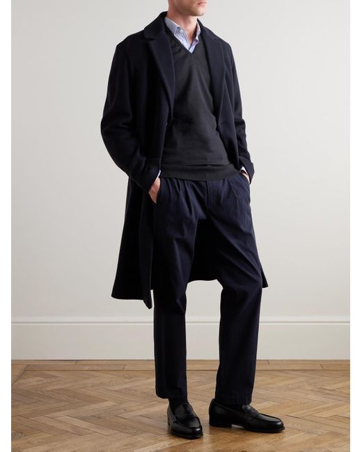 John Smedley Blue Hadfield Slim-Fit Merino Wool Sweater Vest for men