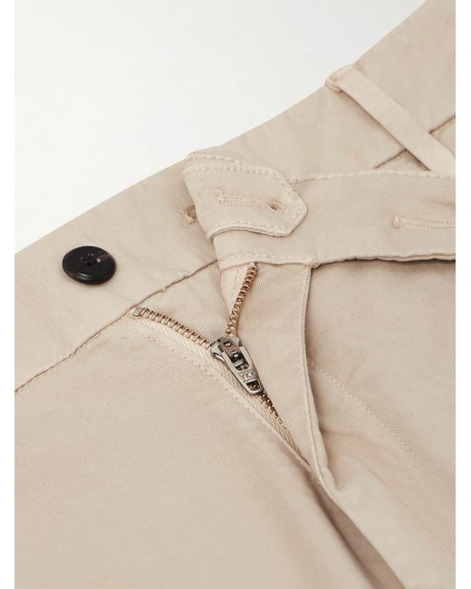 Eleventy Natural Slim-fit Stretch Cotton-twill Chinos for men