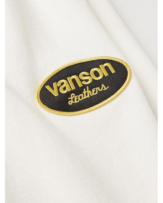 CHERRY LA White Vanson Tapered Logo-print Appliquéd Cotton-jersey Sweatpants for men