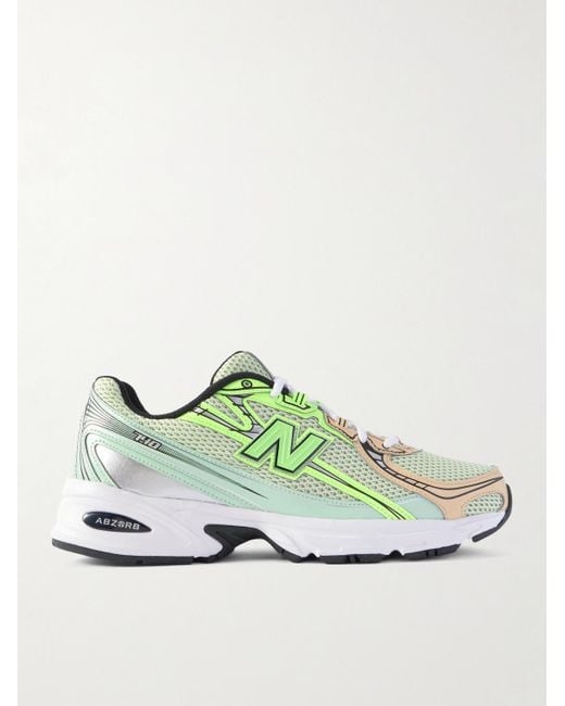 New Balance 740 Sneakers aus Mesh mit Besatz aus synthetischem Material in Metallic-Optik in Green für Herren