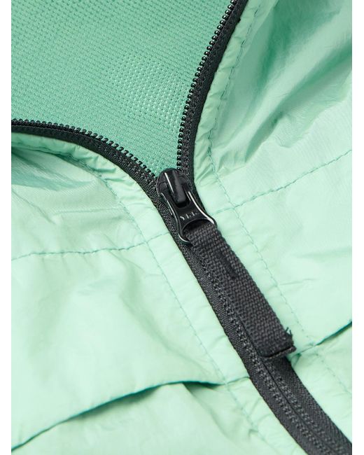 Stone Island Green Logo-appliquéd Garment-dye Crinkle Reps Nylon Overshirt for men