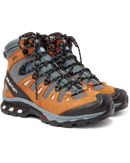 Yves Salomon Quest 4d 3 Gore-tex And Nubuck Hiking Boots in Orange for Men  | Lyst Australia