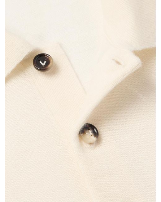 Bottega Veneta Natural Cashmere Polo Shirt for men