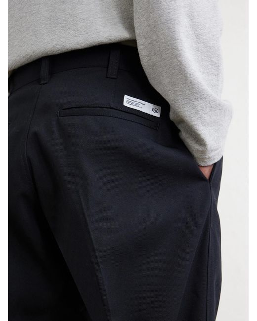 Neighborhood Blue Wide-Leg Twill Trousers for men