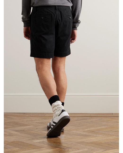 Shorts a gamba dritta in twill di cotone stretch di Polo Ralph Lauren in Black da Uomo