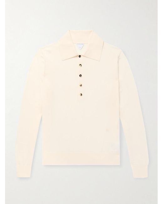 Bottega Veneta Natural Cashmere Polo Shirt for men