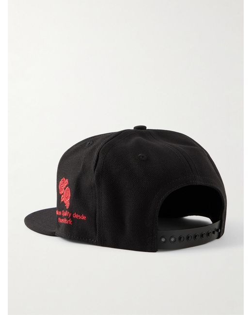 Willy Chavarria Black Fine Fashion Logo-Embroidered Twill Baseball Cap for men