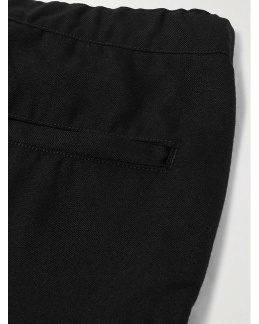 Remi Relief Black Straight-Leg Twill Trousers for men