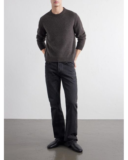 Totême Gray Camel Hair Knit Sweater for men