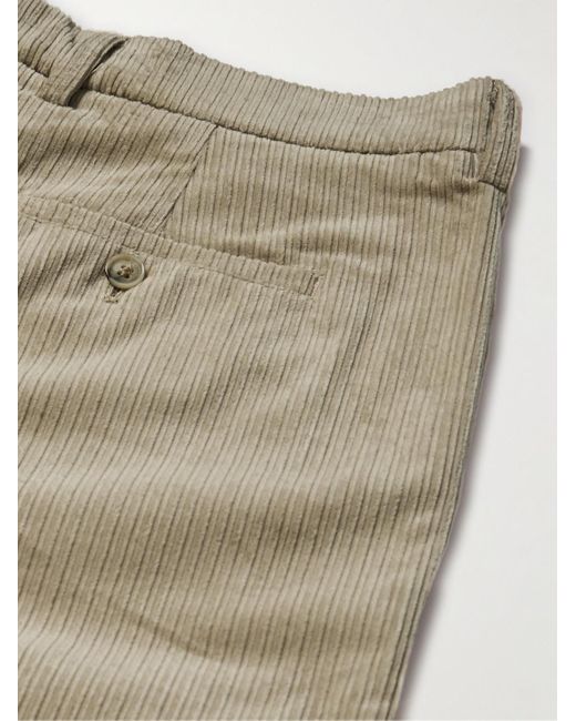 NN07 Natural Paw 1077 Straight-leg Organic Cotton-blend Corduroy Trousers for men