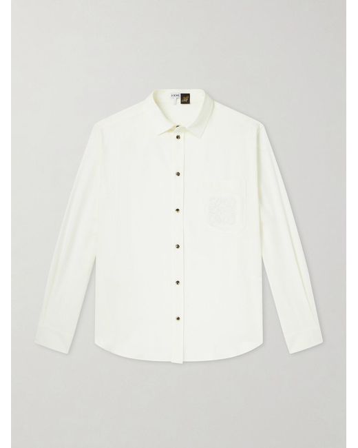 Loewe Natural Paula's Ibiza Anagram-Embroidered Lyocell-Poplin Shirt for men