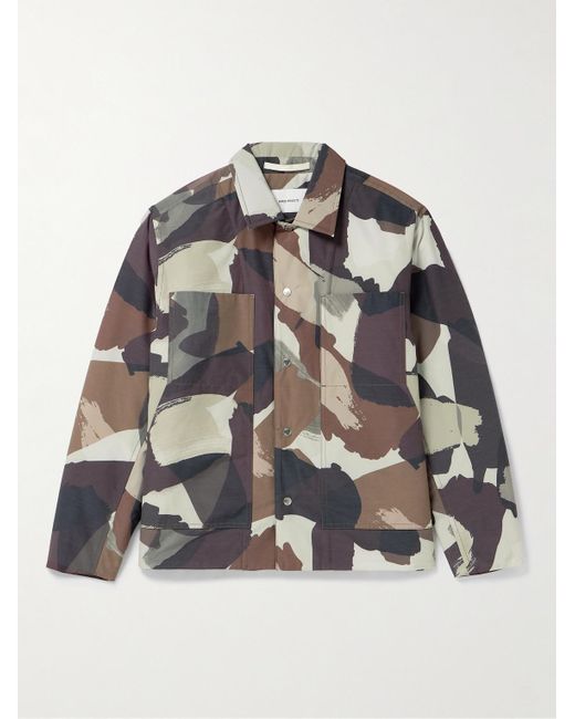 Norse Projects Gray Pelle Camouflage-print Padded Shell Jacket for men