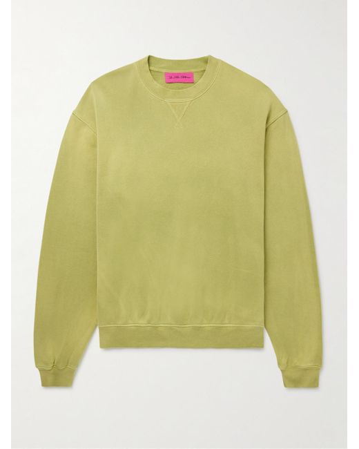 The Elder Statesman Green Daily Crew Cotton And Cashmere-Blend Jersey Sweatshirt for men