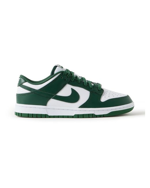 Nike Green Dunk Low Leather Sneakers for men