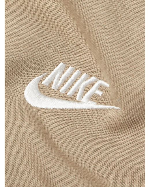 Nike Natural Nsw Logo-embroidered Cotton-blend Jersey Hoodie for men
