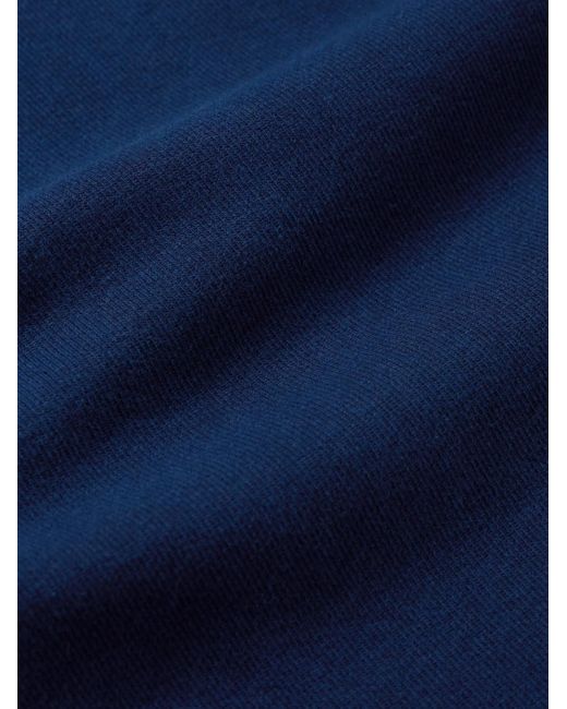 Maglia in jersey di misto cotone a coste tinta indaco di Blue Blue Japan in Blue da Uomo