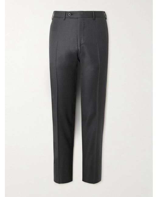 Canali Gray Slim-fit Straight-leg Super 150s Wool-twill Suit Trousers for men