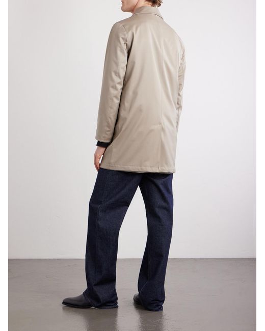 Thom Sweeney Natural Reversible Wool-Twill Coat for men