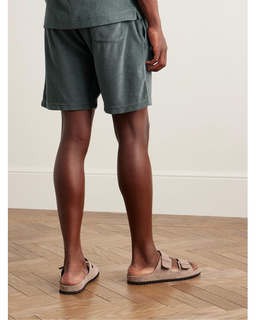 Hartford Green Straight-leg Cotton-blend Terry Drawstring Bermuda Shorts for men