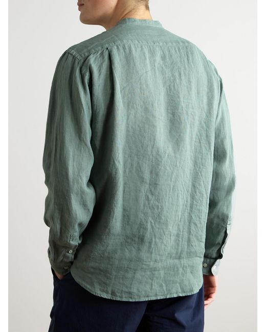 Hartford Green Premium Pat Grandad-collar Linen Shirt for men
