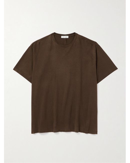 SSAM Brown Organic Cotton-jersey T-shirt for men