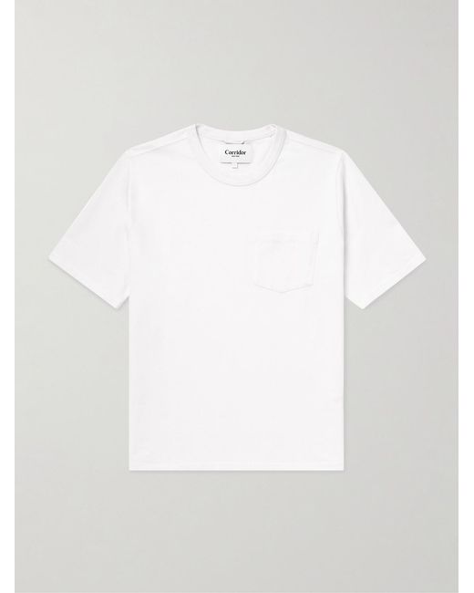 Corridor NYC White Garment-Dyed Cotton-Jersey T-Shirt for men