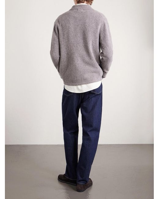 NN07 Purple Jonas 6683 Wool Cardigan for men