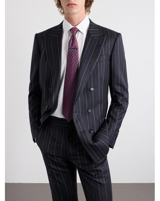 Charvet Purple 8.5Cm Silk-Jacquard Tie for men