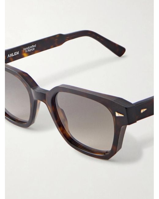 Ahlem Brown Saint Georges D-Frame Tortoiseshell Acetate Sunglasses for men