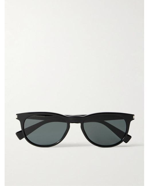 Saint Laurent Black Round-Frame Recycled-Acetate Sunglasses for men