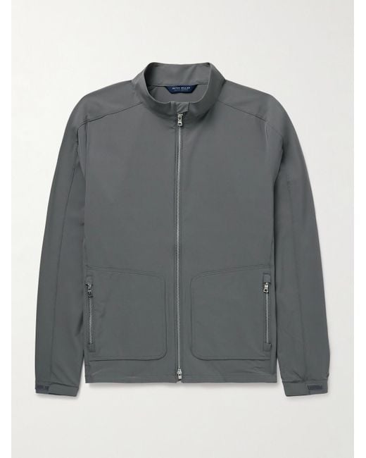 Peter Millar Gray Contour Stretch Recycled-Shell Jacket for men