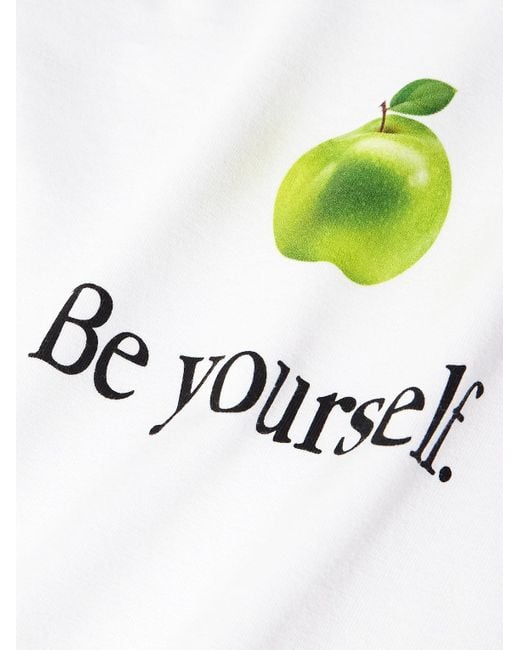 Vetements Be Yourself Oversized-T-Shirt aus Baumwoll-Jersey mit Print in White für Herren