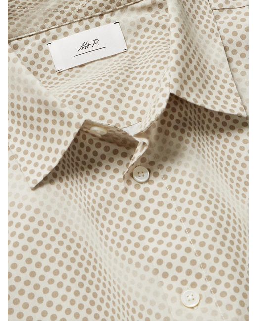 Mr P. White Polka-Dot Organic Cotton Shirt for men