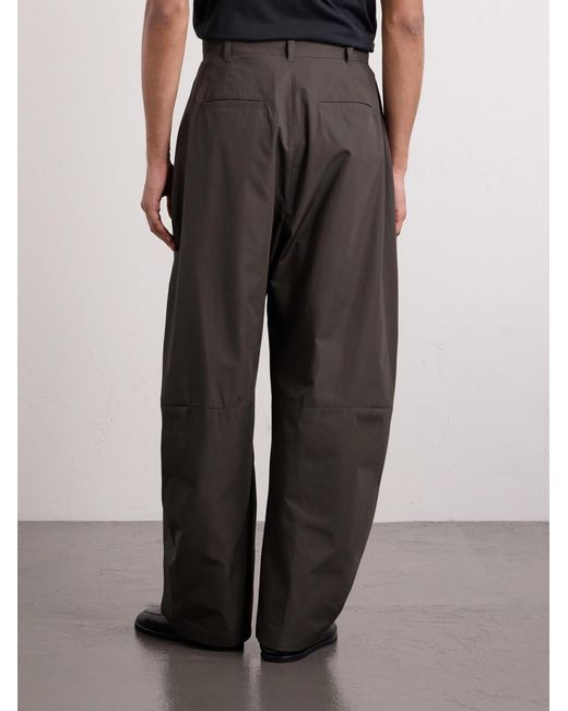 Barrel-Leg Cotton Trousers di Amomento in Green da Uomo